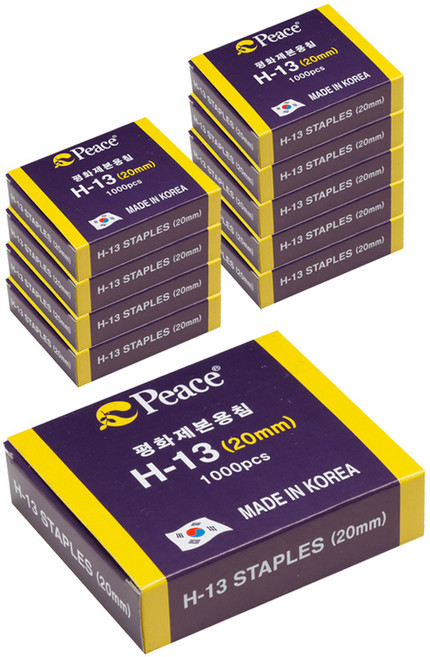 피스코리아 스테이플러 침 H13-20mm 1000p, 10개