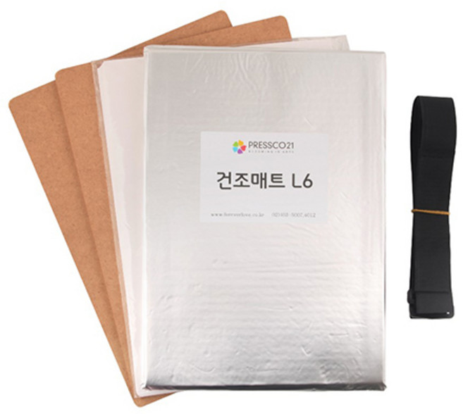프레스코21 압화건조매트 L6 + 압판벨트 세트, 혼합색상, 1세트