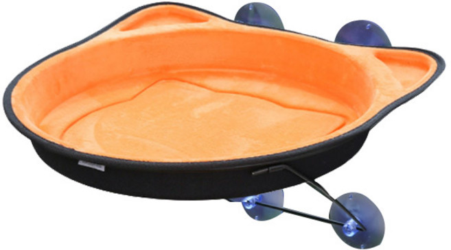 건우코리아 흡착식 둥지 고양이 해먹, 오렌지, 1개