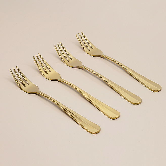 테이블아트 국산 이프 티포크, 골드, 4개