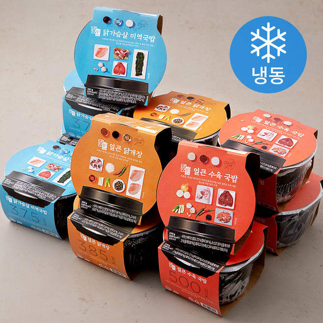 밀스원 간편국밥 도시락 3종 x 4개 세트 (냉동), 3.484kg, 2세트