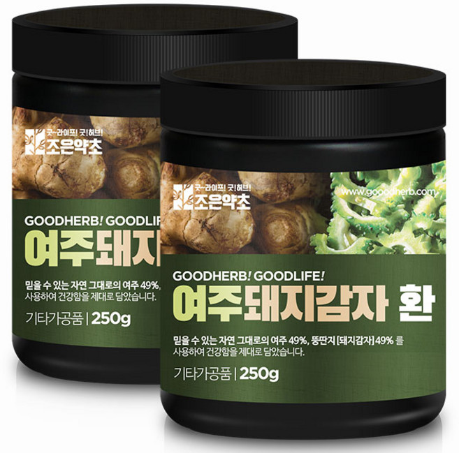 조은약초 여주 돼지감자환, 2개, 250g