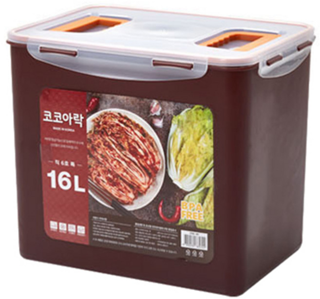 진공 코코아락 밀폐용기 직6호 특대, 16L, 1개