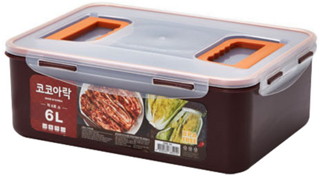 코코아락 진공밀폐 김치통, 6L, 1개