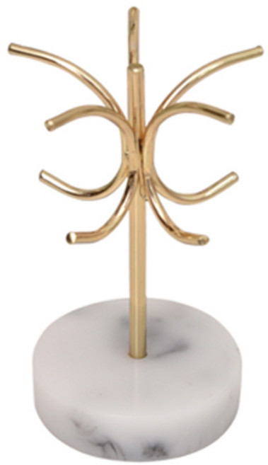 JHcompany 대리석 골드 마블 악세사리 랙 미니링 홀더, 1개