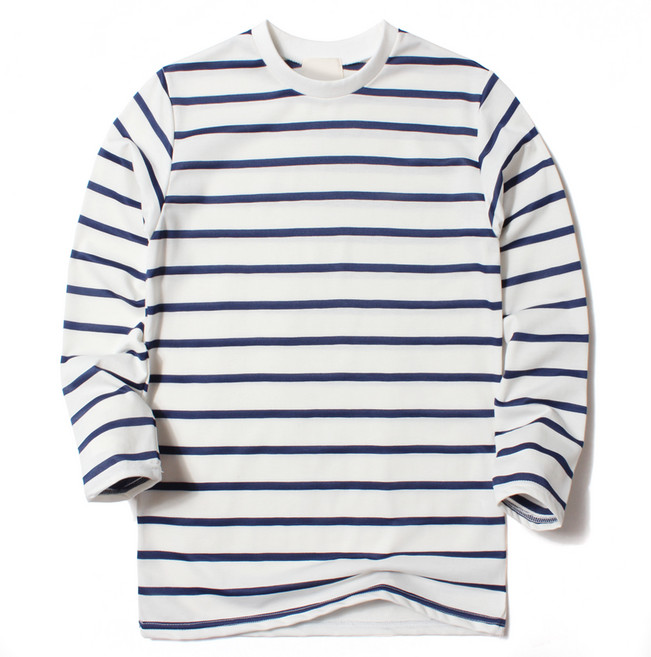 다꾸앙 남성용 빅 단가라 긴팔 라운드 티셔츠 _ts3890