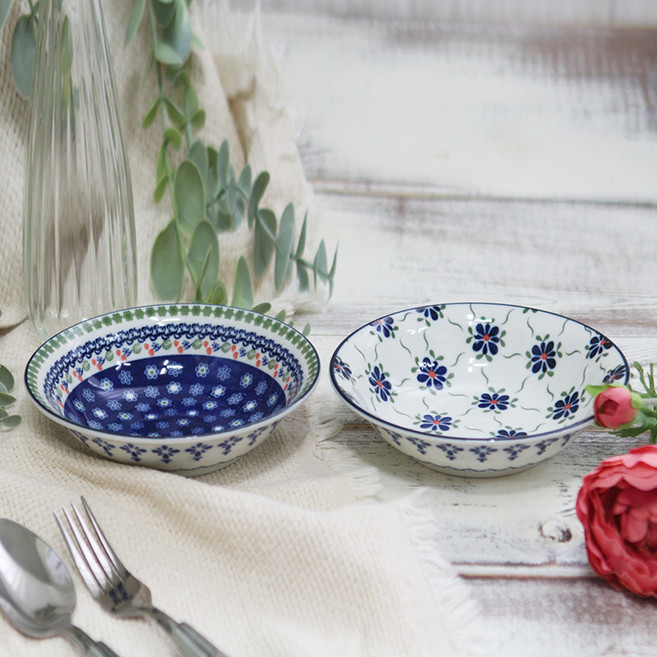 폴라브 오트밀 대접 2종 세트, 체리, 데이지, 1세트