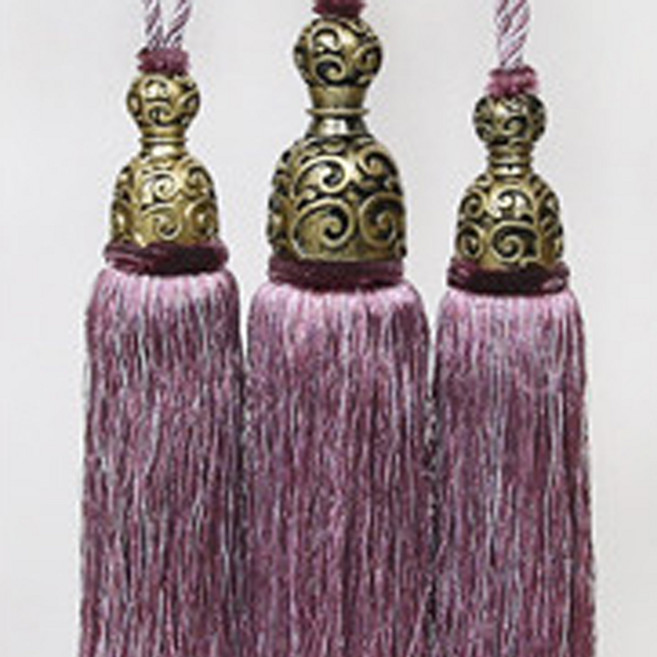 창안애 커튼 타이백 세트 A형 6 x 30 cm 2p + 8 x 36 cm, 바이올렛, 1개