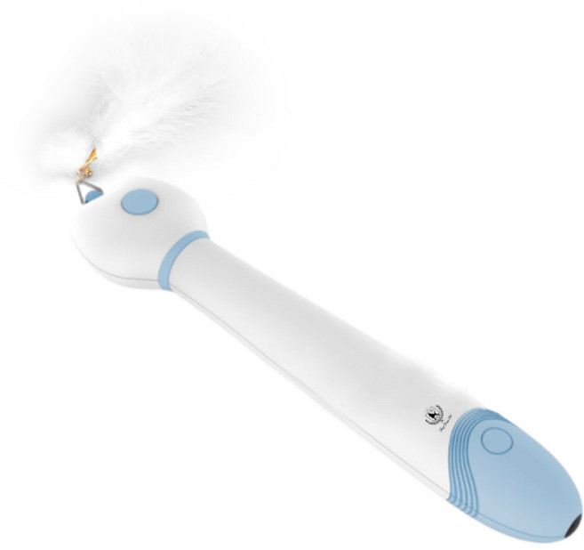 딩동펫 고양이 4단 원터치 레이저 낚싯대, 블루, 1개