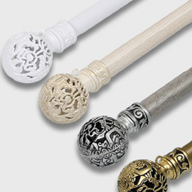 창안애 엔틱 커튼봉 25mm, 화이트