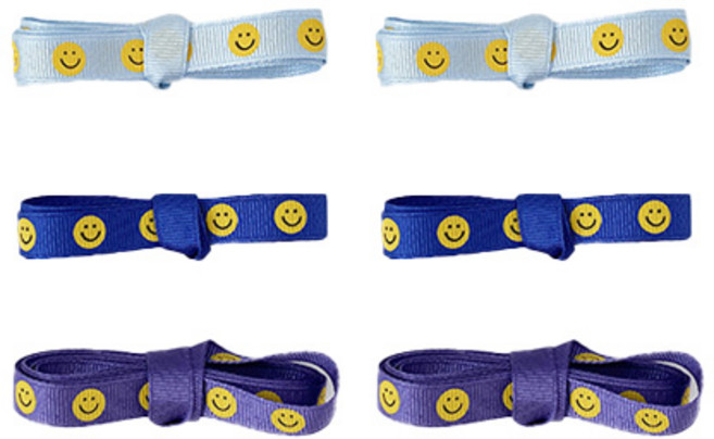 스마일 단면골지 리본끈 폭 1cm 3종 x 2p세트, 청보라, 블루, 하늘, 200cm
