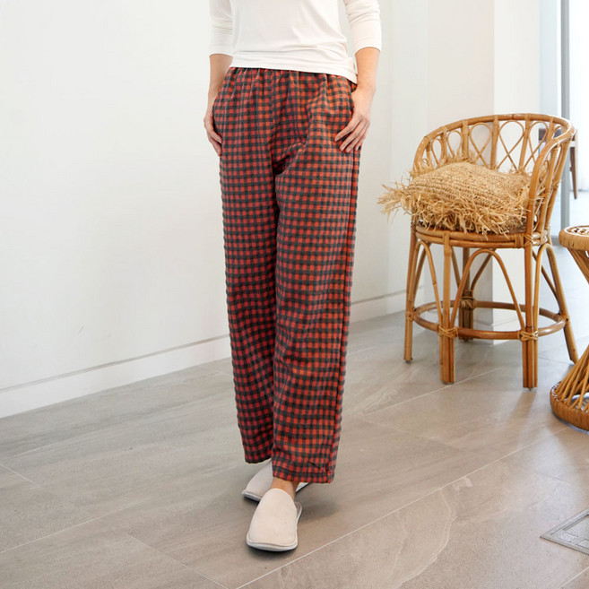 테라우드 여성용 면 9부 주머니바지