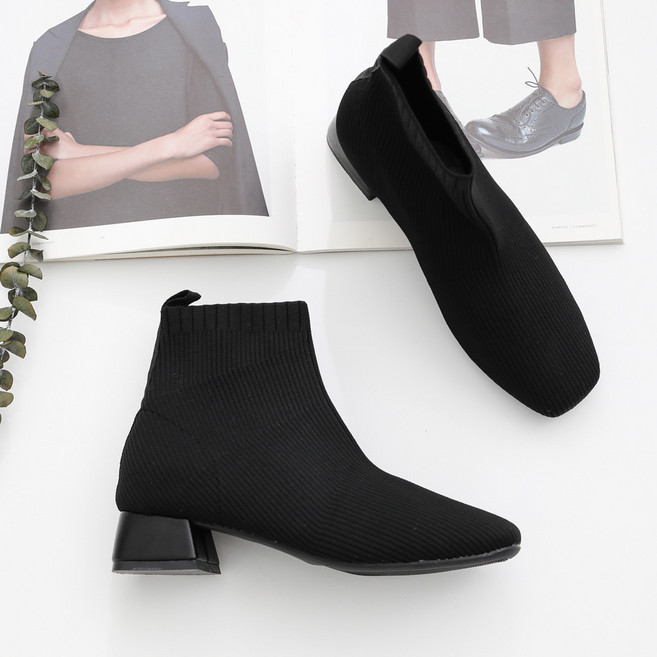 갓슈 바린 니트 삭스 앵클부츠