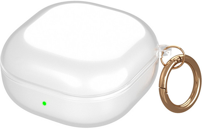 구디푸디 갤럭시 버즈 라이브 /버즈2 투명 키링 케이스, 클린 화이트