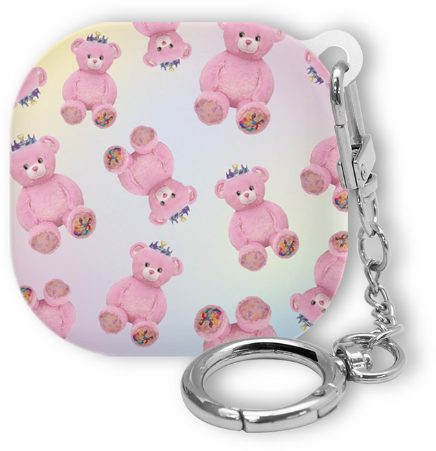 웨이브스튜디오 디자인 갤럭시 버즈FE / 버즈프로 / 버즈2 / 버즈라이브 케이스, 테디베어 핑크베어