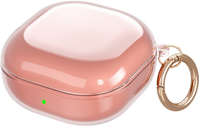구디푸디 갤럭시 버즈 라이브 /버즈2 투명 키링 케이스, 클린 핑크