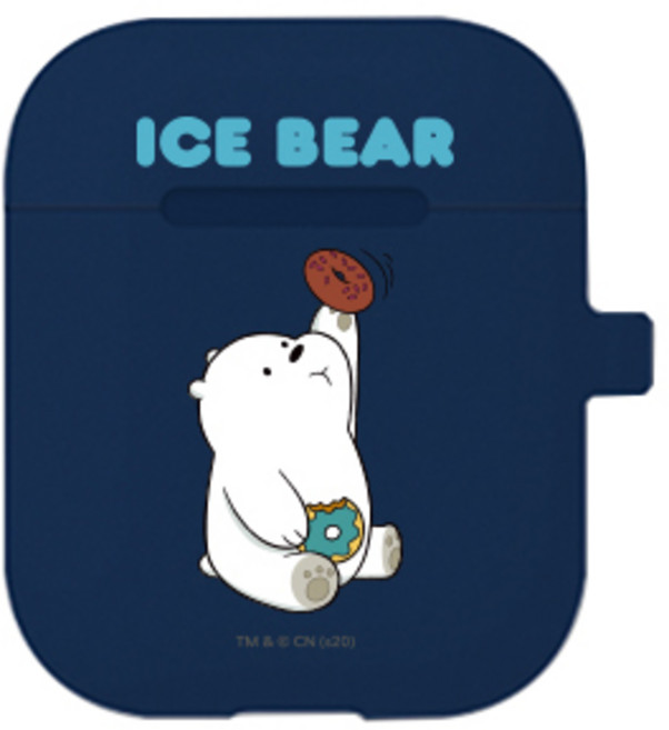 위베어베어스 도너츠 에어팟 젤리 케이스, 아이스베어 네이비