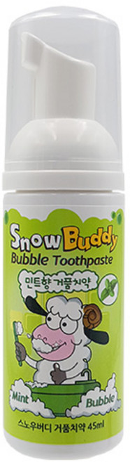 스노우버디 거품 어린이 치약 민트, 45ml, 1개