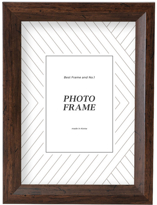 예쁜칼라 사진액자, 브라운, 1개