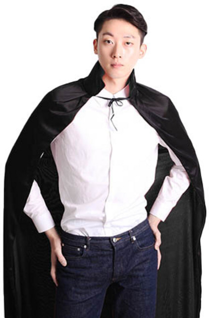 성인용 할로윈 뱀파이어 망토, 블랙, 1개