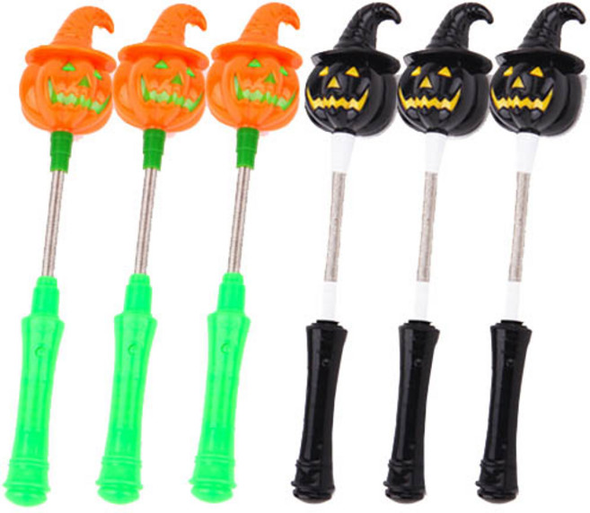 파티해 럭셔리 LED 호박봉 2종 x 3p세트, 오렌지, 블랙, 1세트