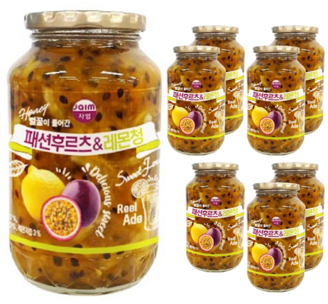 자임 패션후르츠&레몬청, 1kg, 1개입, 8개