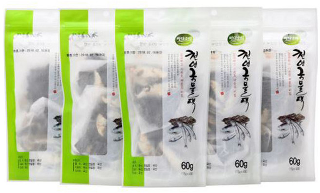 바다소리 천연국물팩, 60g, 5개