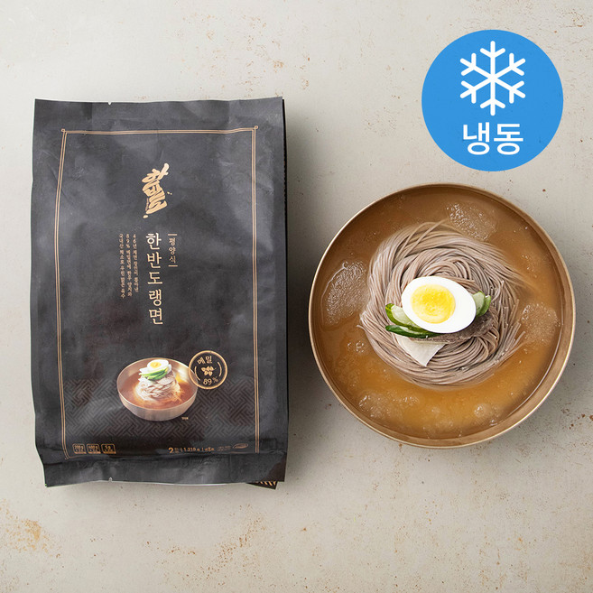 한반도랭면 2인분 1210g + 음료베이스 5ml (냉동), 1.215kg, 1세트
