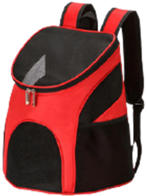 GUNU 반려동물 이동가방 통기성 백팩, 레드, 1개