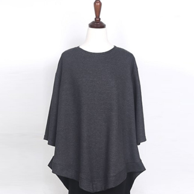 블론디 여성용 특양면 7부 유니크 러플 긴팔 티셔츠