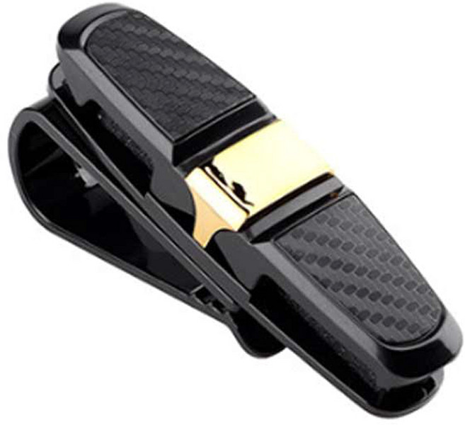 차량용 카본 듀얼클립 선글라스 거치대, 카본 골드, 1개