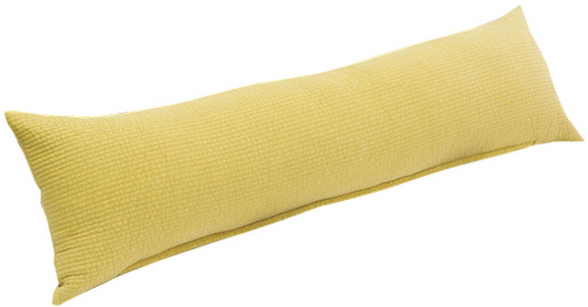 더스케치 누빔 피그먼트 워싱 바디필로우 커버, 머스타드