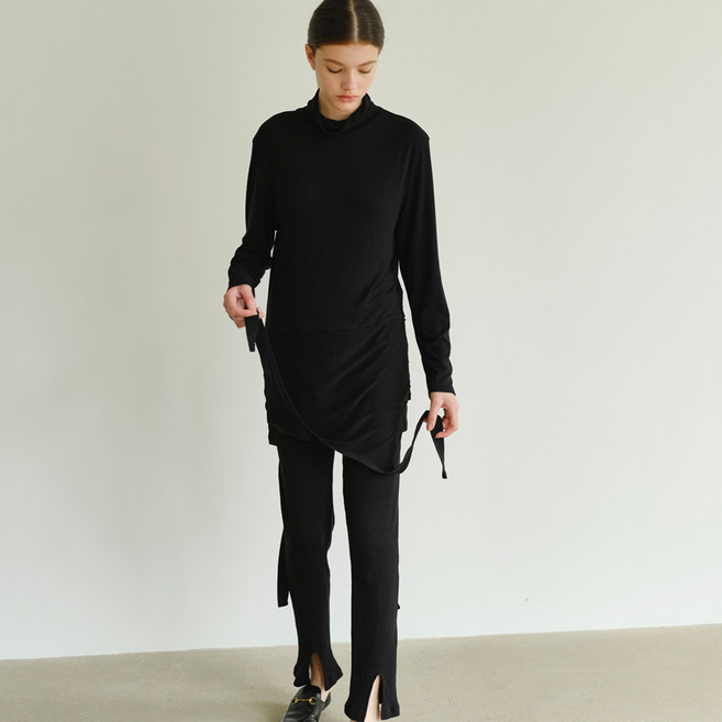 1159스튜디오 여성용 A2 RIB SLIT LONG 레깅스팬츠