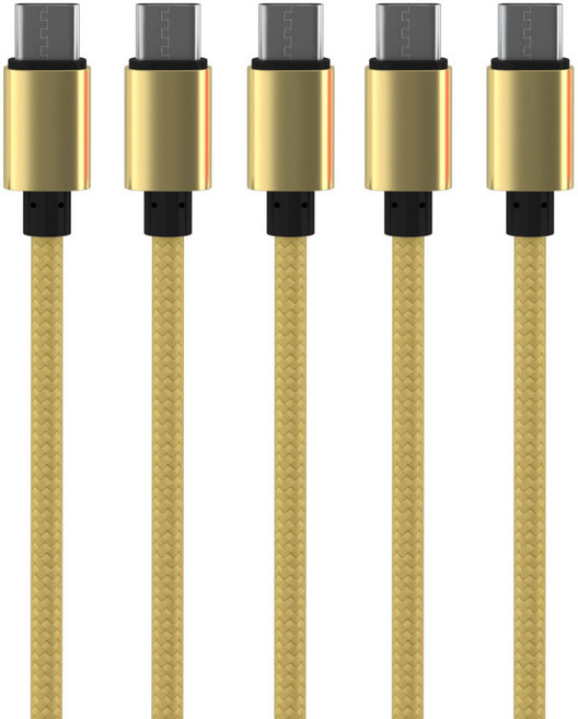 요이치 팔레트 C타입 고속충전 케이블 1m, 골드, 5개