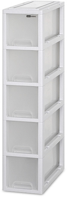 모아시스템즈 클래식 슬림 5단 서랍장, 혼합색상, 1개