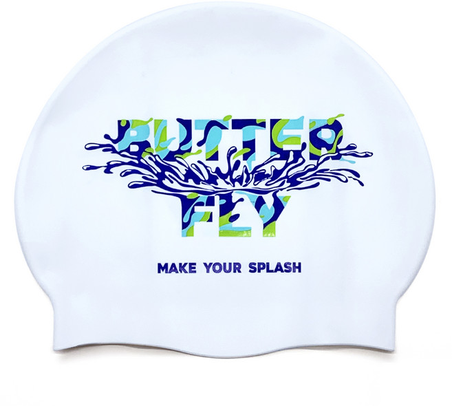 오호라스튜디오 물결영법 링클 실리콘 수영모자, 접영