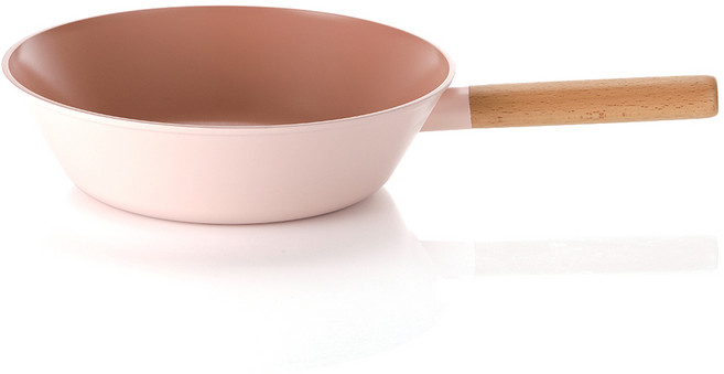 네오플램 우드 IH 인덕션 궁중팬 핑크, 28cm, 1개