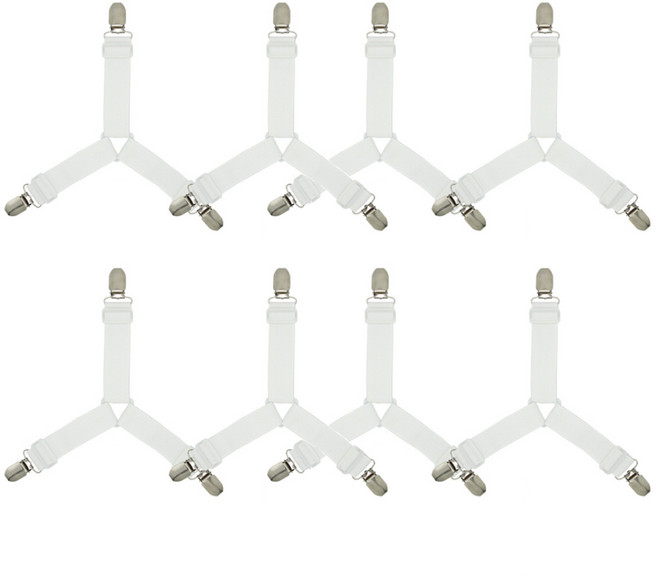 뉴비아 침대시트 고정집게 Y자형 MIS-W04, 화이트, 8개