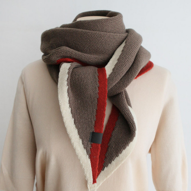 바비수 까르보 라인니트 머플러