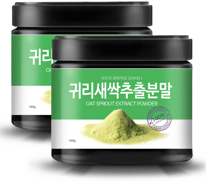 올바른습관 귀리새싹추출분말 180g x 2p + 계량스푼, 1세트