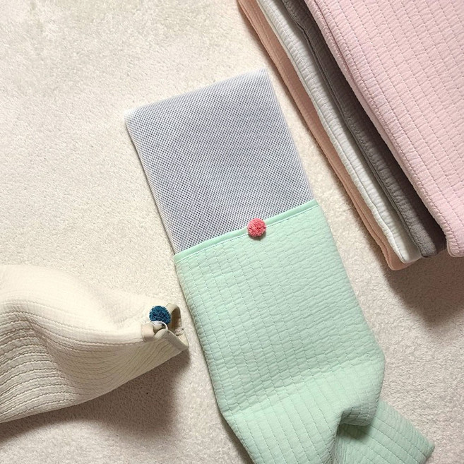 화모 베이비 주머니 좁쌀베개, Mint