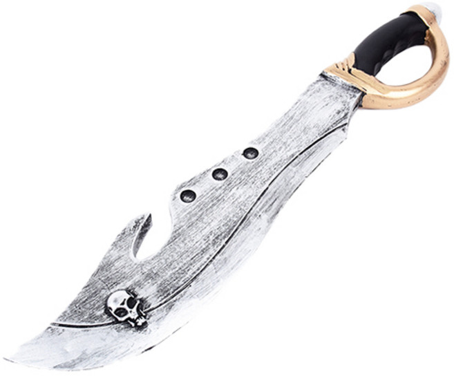 파티해 스펀지 캐리비안 해적 칼, 실버, 1개