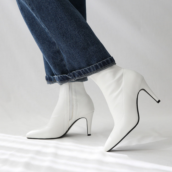 단골언니 리드폴 여성용 스틸레토 스판 앵클부츠