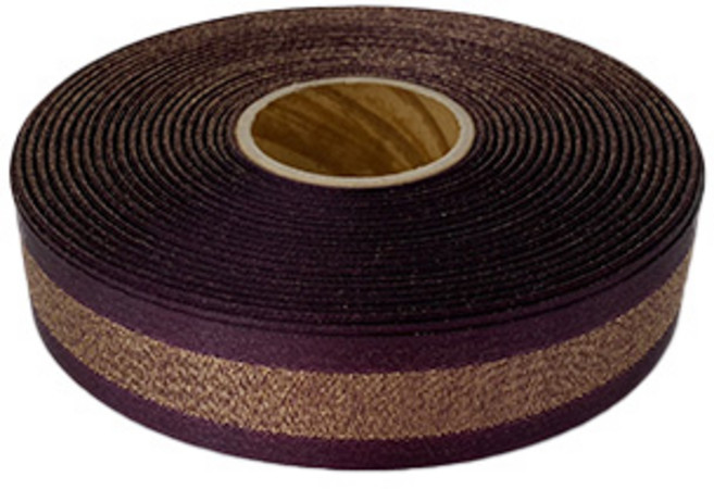 티나피크닉 선물 포장 메탈리본끈 25mm, 포도주, 40.5m