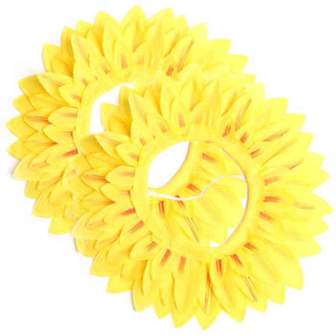 파티해 해바라기 가면 소 45cm, 혼합색상, 2개