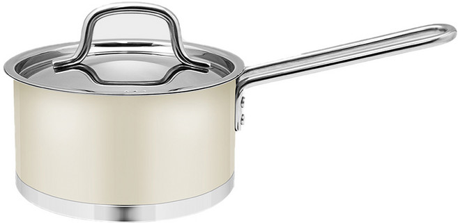 벨라쿠진 인덕션 아티잔 편수 이유식 냄비, 16cm, 웜아이보리, 1개