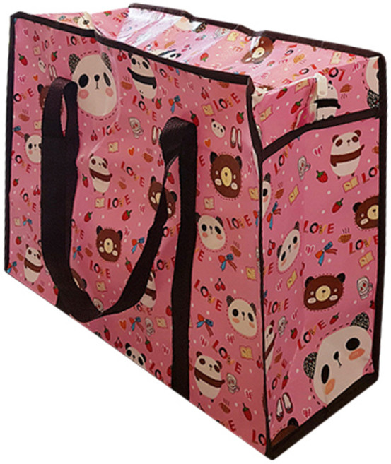 안젤라홈 일러스트 타포린백 지퍼형 70 x 70 x 30cm, 곰돌이, 1개