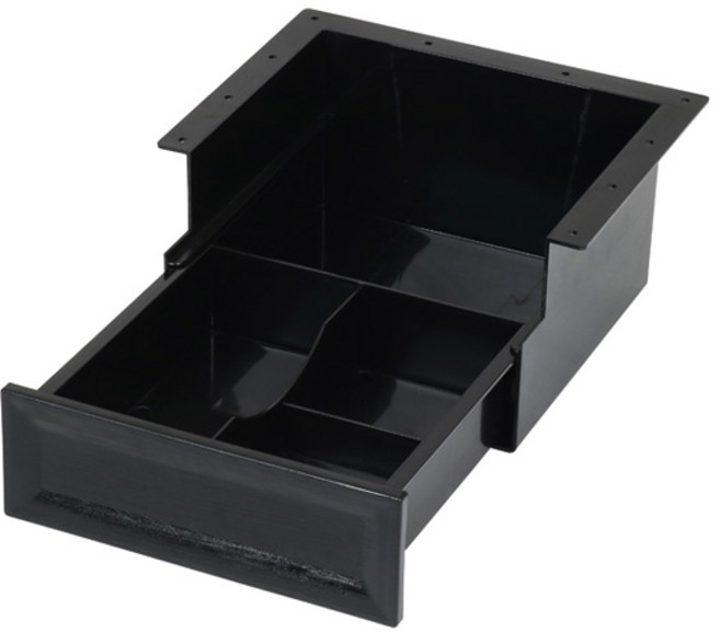 도리퍼니처 서랍형 ABS 수저통, 블랙, 1개