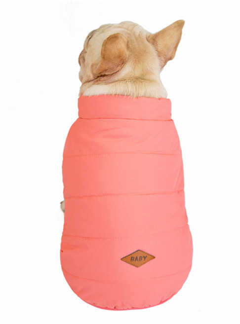 딩동펫 반려동물 베이직 패딩 조끼, 핑크, 1개