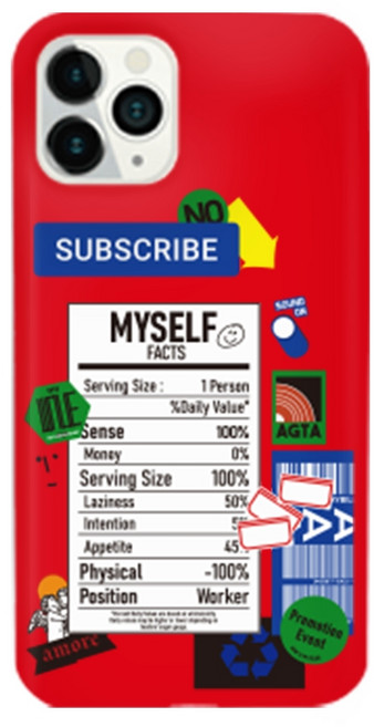 섭씨1도 스트릿 스티커 디자인 컬러 젤리 휴대폰 케이스